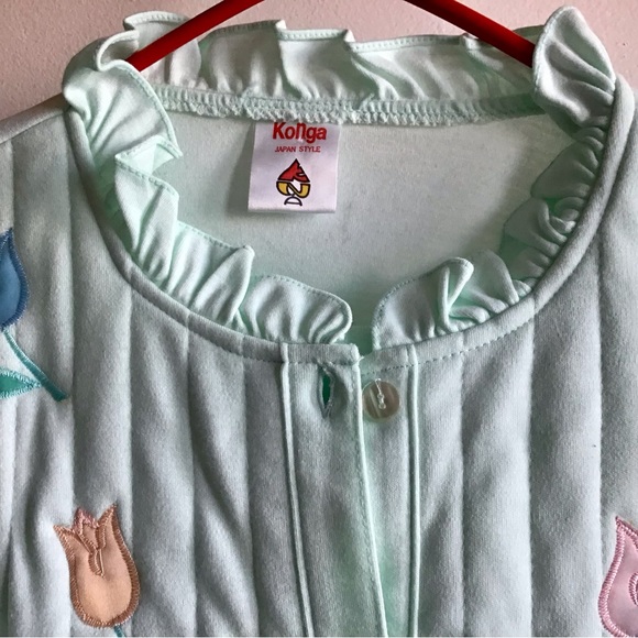 Konga Japan Style cotton flannel pyjamas mint-green size M-L, new without tag. - Picture 4 of 15